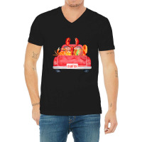 Truck Crawfish Cajun Lover Boil Babe Crawfish Seas V-neck Tee | Artistshot