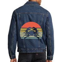 Vintage Crab Retro Funny Seafood Fan Men Women Men Denim Jacket | Artistshot