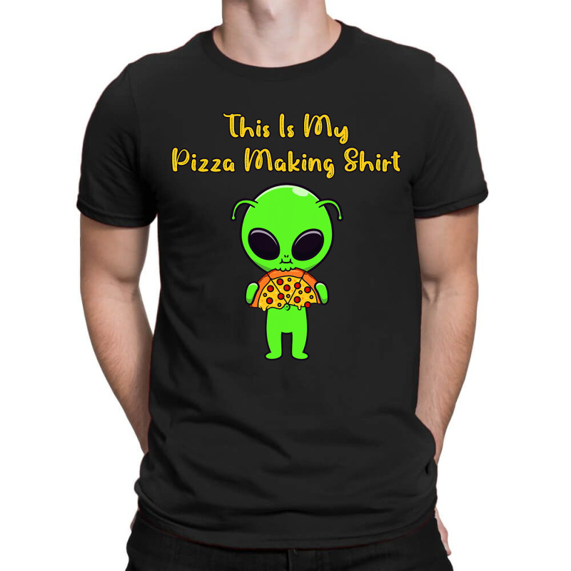 This Is My Pizza Making Shirt Funny Alien Eating P T-shirt | Artistshot