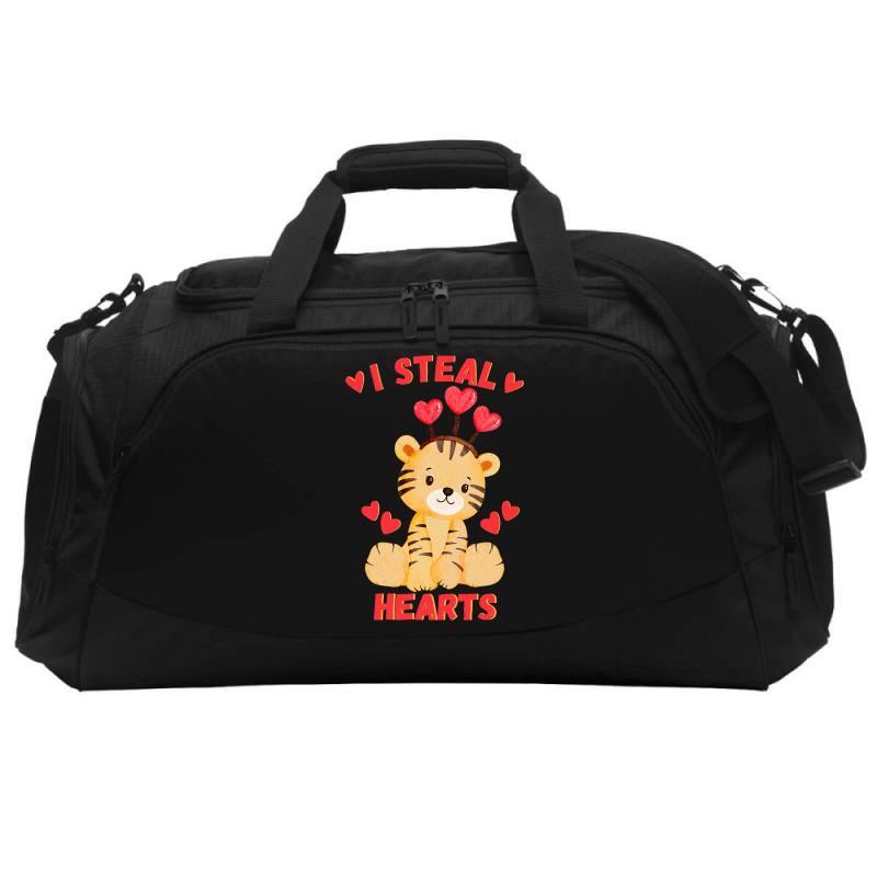 Valentines Day Tiger I Steal Hearts Boys Tiger Active Duffel | Artistshot