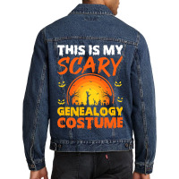 This Is My Scary Genealogy Costume Halloween Men Denim Jacket | Artistshot