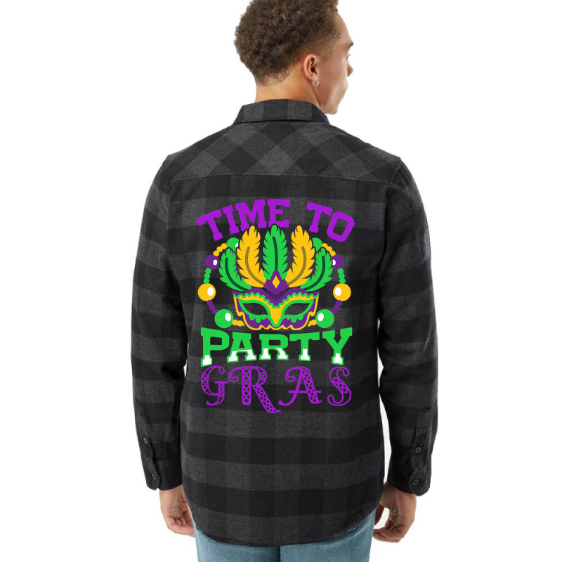 Time To Party Gras Quote For A Jewelry Maker Flannel Shirt | Artistshot