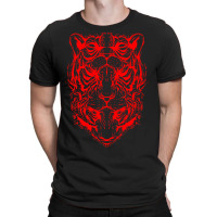 Tiger Optical Illusion Of Three Tigers Artwork T-shirt | Artistshot