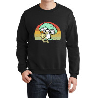 Vintage Frog Cowboy Hat Mushroom Banjo Sunset Crewneck Sweatshirt | Artistshot