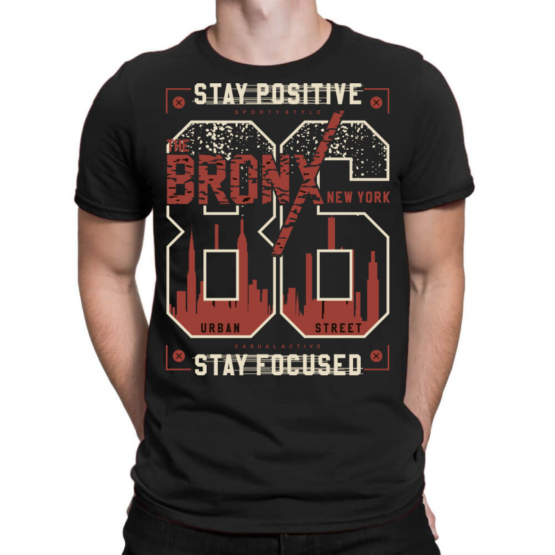 Stay Positive Stay Focused Sporty Graphic Vector P T-shirt | Artistshot