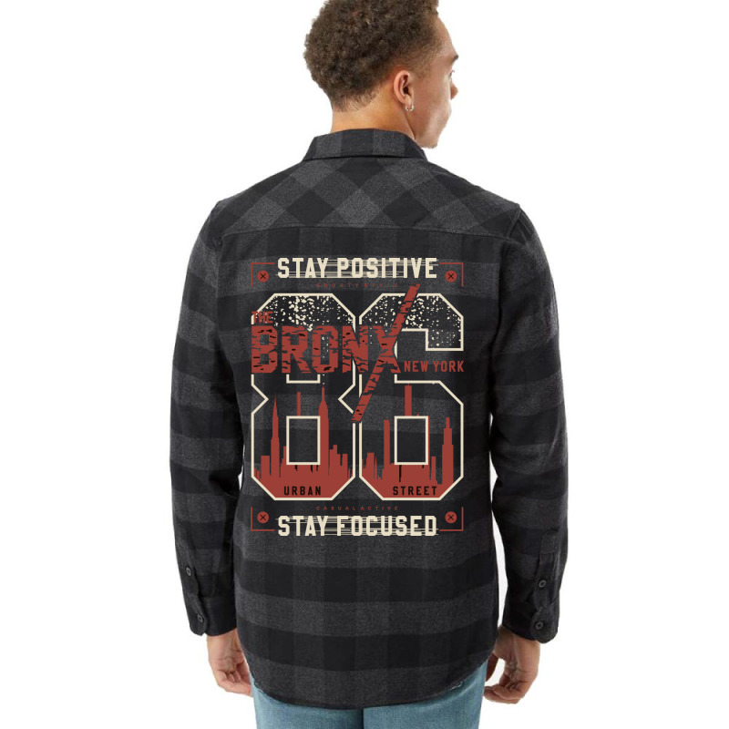 Stay Positive Stay Focused Sporty Graphic Vector P Flannel Shirt | Artistshot