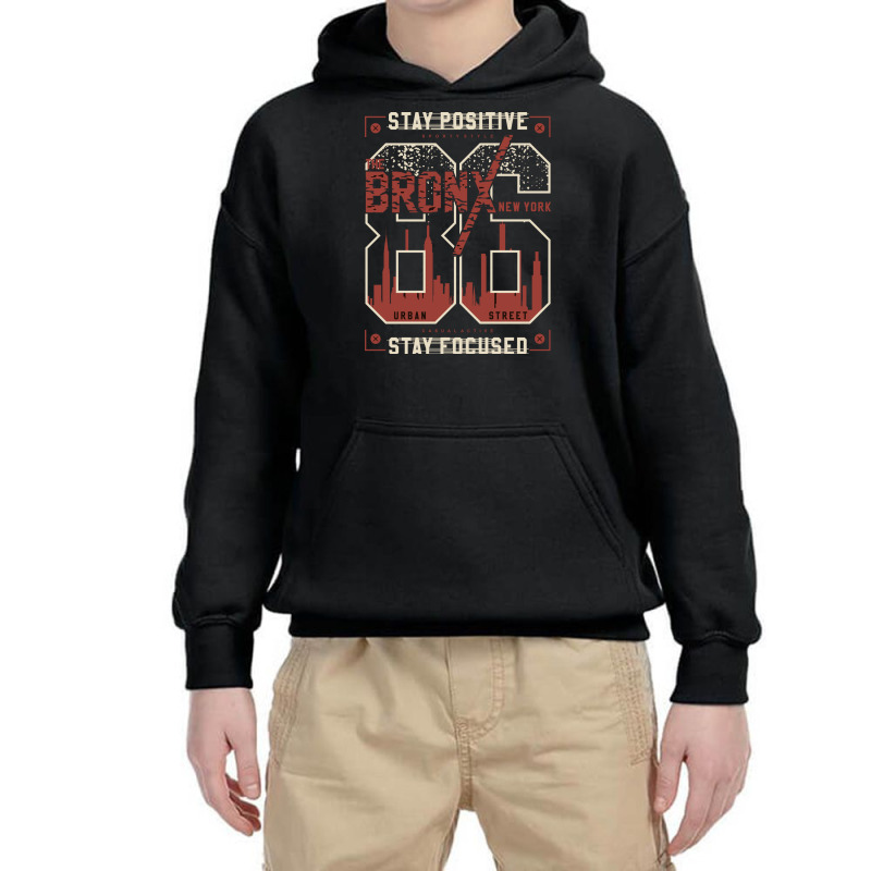 Stay Positive Stay Focused Sporty Graphic Vector P Youth Hoodie | Artistshot