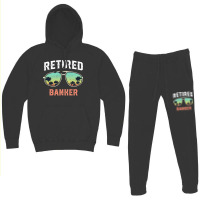 Funny Retired Banker Beach Palm Tree Sunglasses Me Hoodie & Jogger Set | Artistshot