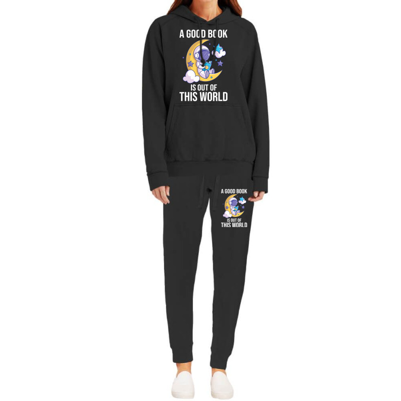 Good Book Is Out Of This World Astronaut Moon Spac Hoodie & Jogger Set | Artistshot