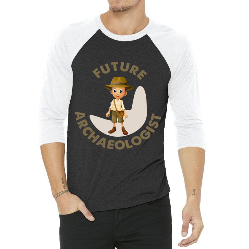 Future Archaeologist Cute Black Boy 3/4 Sleeve Shirt | Artistshot