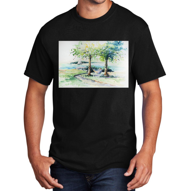 Hammock In The Park Basic T-shirt by gloomychuu | Artistshot