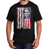 Longshoreman Vintage American Flag Usa Fist And Hook Tank Top Basic T-shirt | Artistshot