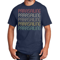 Retro Style Parasailing Design Basic T-shirt | Artistshot