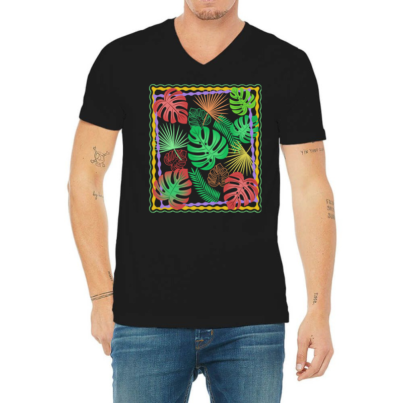 Tropical T  Shirt Tropical Leaves T  Shirt V-neck Tee | Artistshot