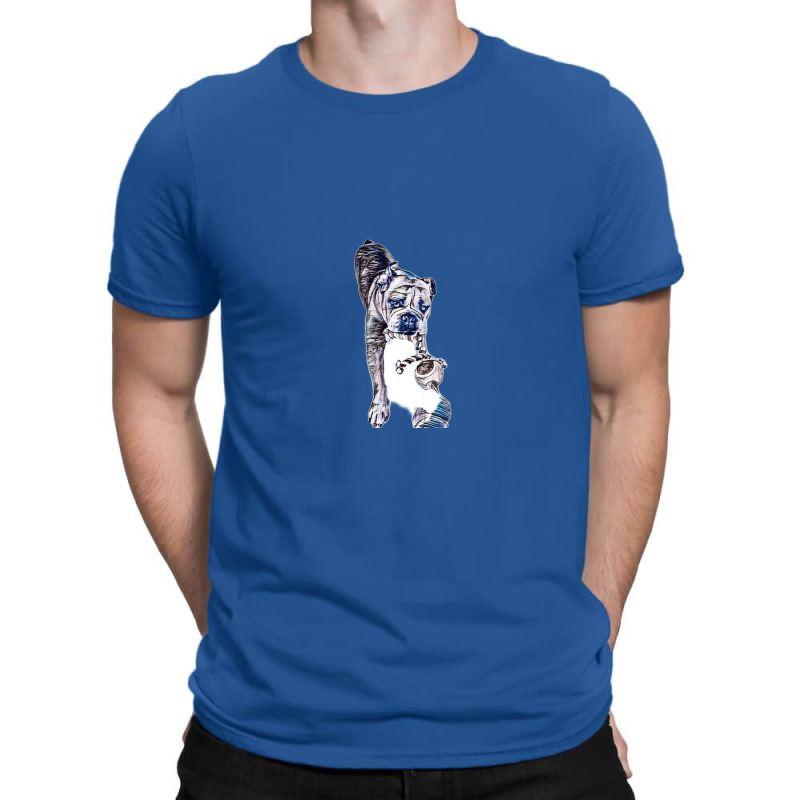 Bulldog Playing Tug-o-war Wit T-shirt | Artistshot