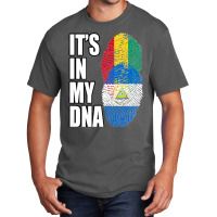 Nicaraguan And Guinean Mix Dna Flag Heritage Premium Basic T-shirt | Artistshot