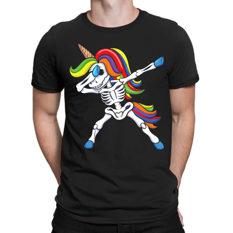 Halloween Dabbing Skeleton Unicorn Halloween Costu T-shirt | Artistshot