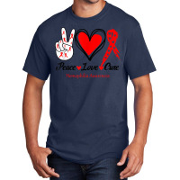 Peace Love Cure Hemophilia Awareness T Shirt Basic T-shirt | Artistshot