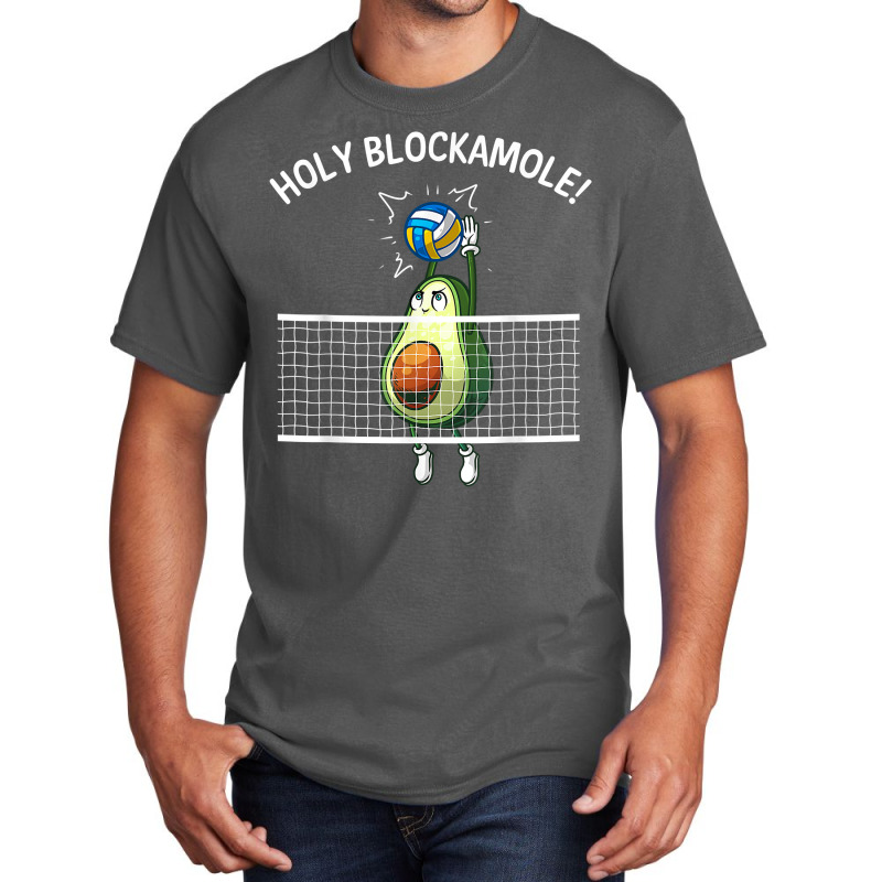 Funny Volleyball For Men Women Holy Guacamole Player Blocker T Shirt Basic T-shirt by cm-arts | Artistshot