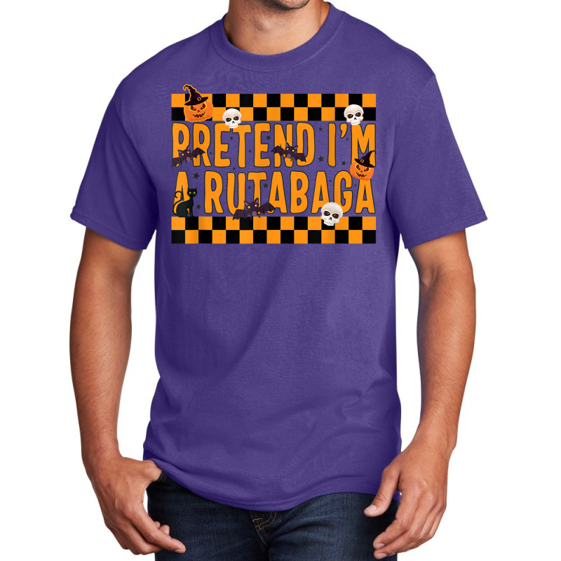 Pretend I'm A Rutabaga Costume Funny Lazy Halloween Party Sp T Shirt Basic T-shirt | Artistshot