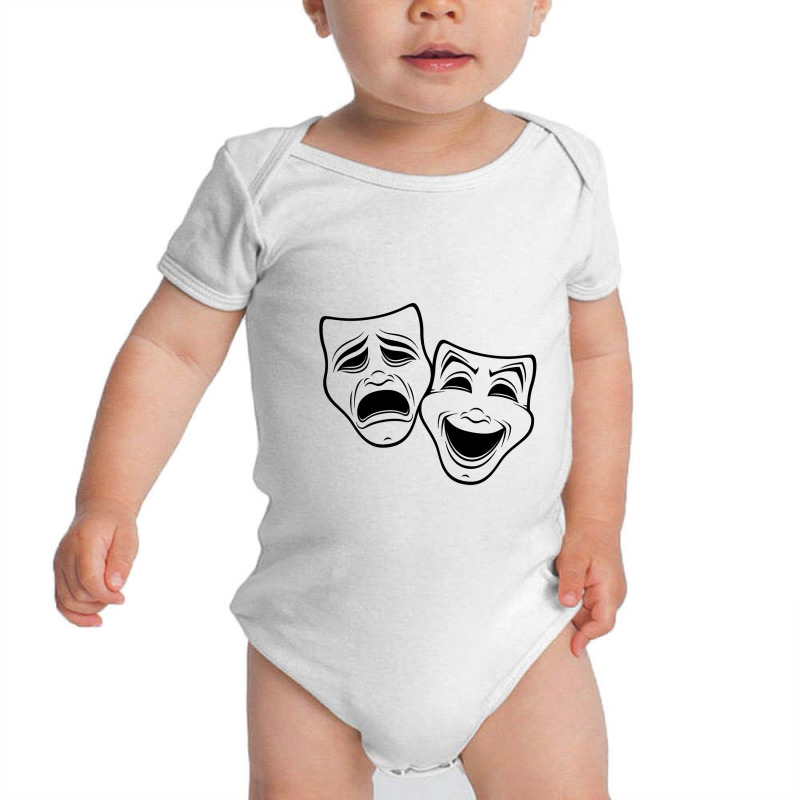 Comedy And Tragedy Theater Baby Bodysuit by Givissing | Artistshot