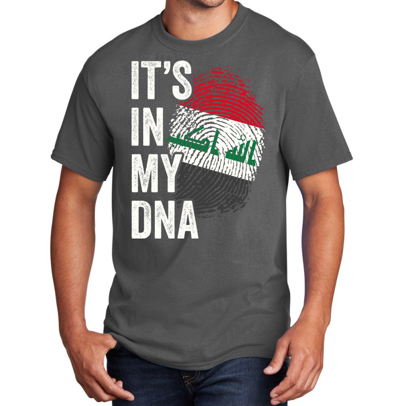 Its In My Dna Iraq Flag Iraqi Roots Pride Genetic Long Sleeve T Shirt Basic T-shirt by cm-arts | Artistshot