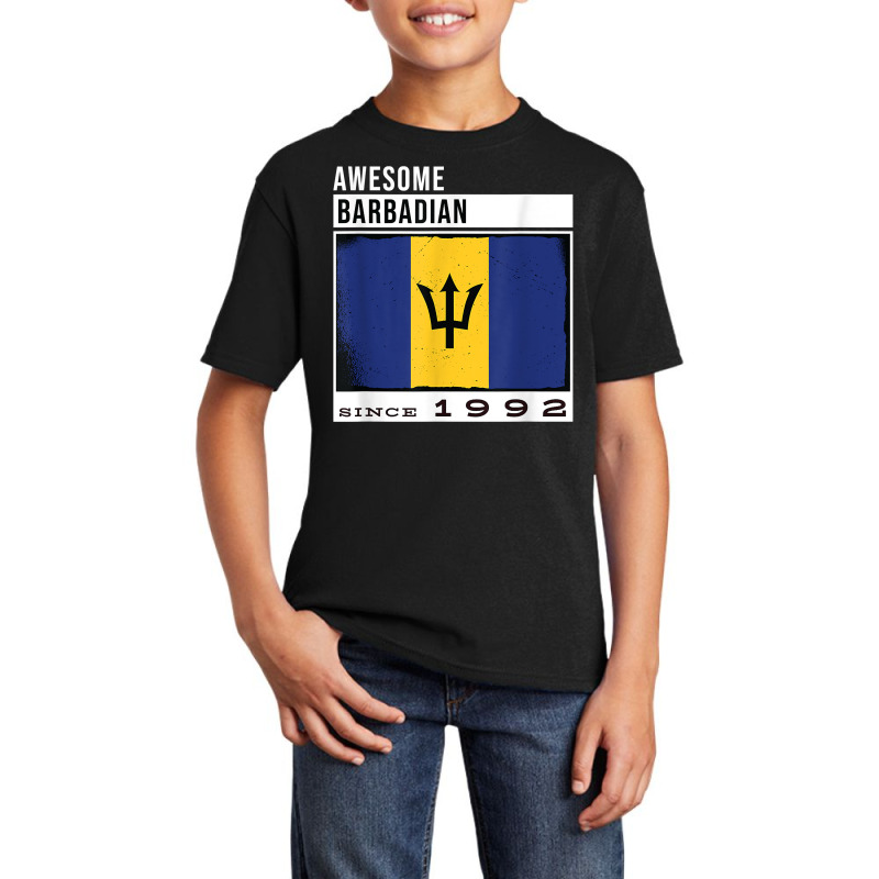 Awesome Barbadian Since 1992   Barbadian 30th Birthday T Shirt Basic Youth T-shirt by spizerrleppleq | Artistshot