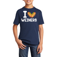 Frankfurter Wiener Frank Sausage Bun I Love Weiners Hotdogs T Shirt Basic Youth T-shirt | Artistshot