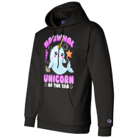 Funny Horned Narwhal The Unicorn Of The Sea Champion Hoodie | Artistshot