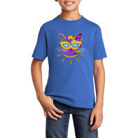 Cat Mardi Gras Basic Youth T-shirt | Artistshot