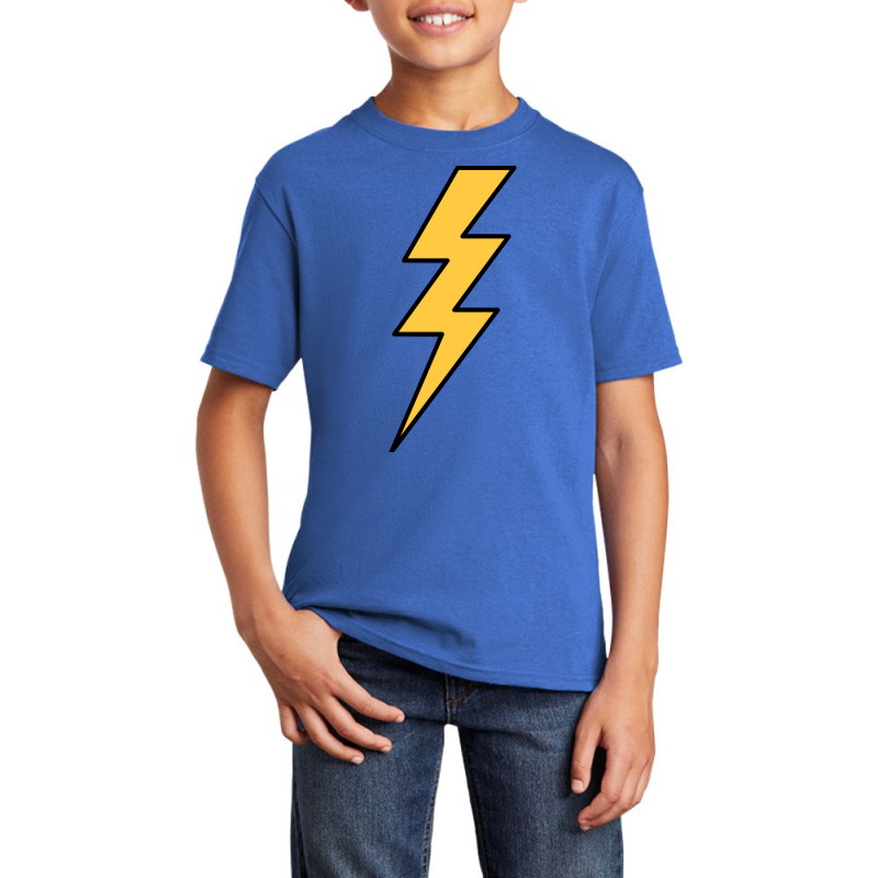 Lightning Bolt Yellow With Black Outlines Basic Youth T-shirt by cm-arts | Artistshot