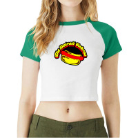 Red Sausage Hot Dog 1 Raglan Crop Top | Artistshot