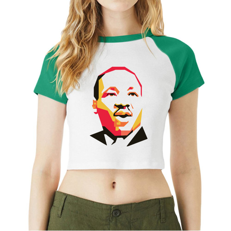 Mlk Day   Martin Luther King Raglan Crop Top by kocbekyunav | Artistshot