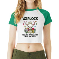 D20 Dice The Warlock Rpg Class Tabletop Roleplaying Game T Shirt Raglan Crop Top | Artistshot