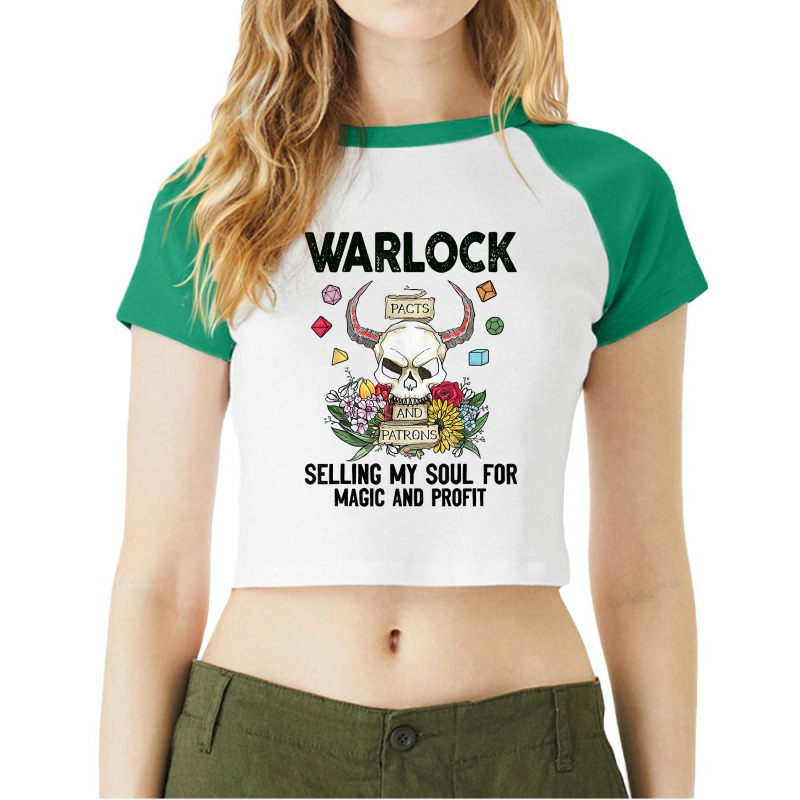 D20 Dice The Warlock Rpg Class Tabletop Roleplaying Game T Shirt Raglan Crop Top by annalfreddr3 | Artistshot