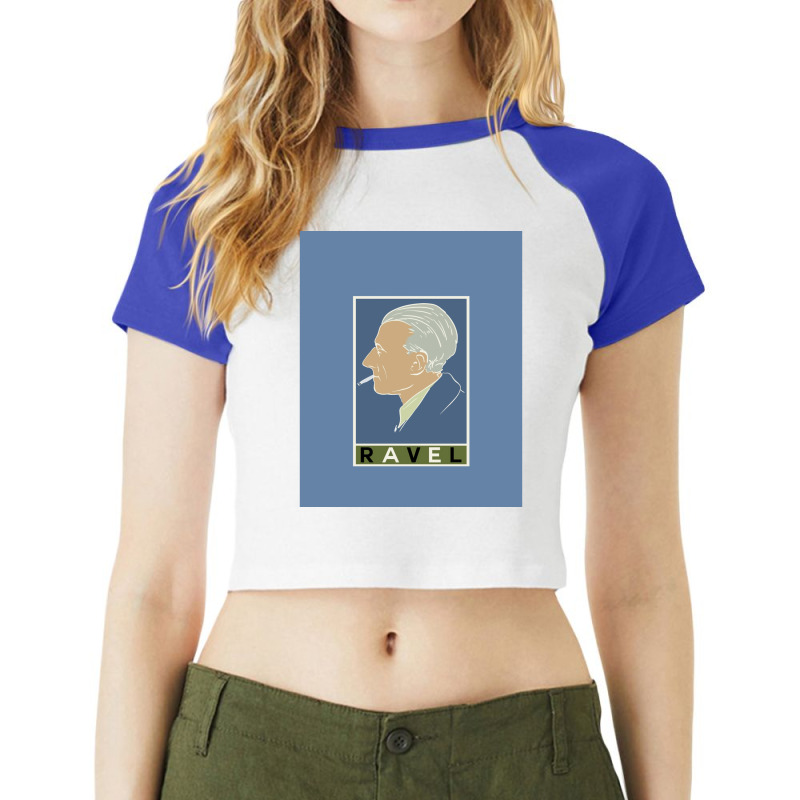 Maurice Ravel Raglan Crop Top by nanchpebau | Artistshot