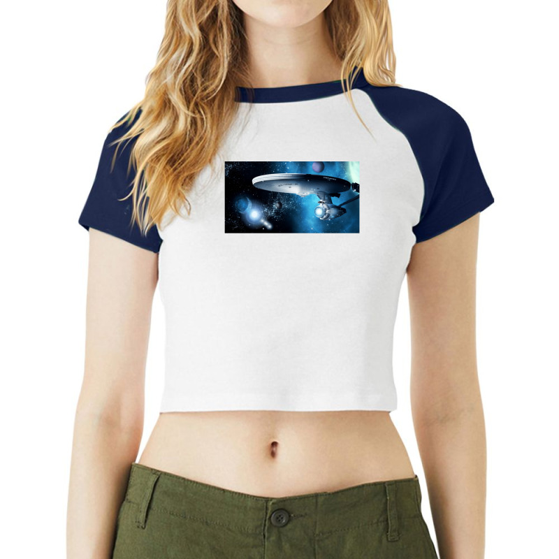 Enterprise A Where Silence Has Lease Raglan Crop Top by GuadalupeDorothy | Artistshot