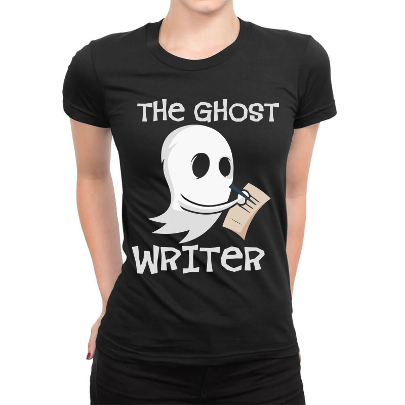 Ghost Writer Ghoul Author Halloween Trick Or Treat Ladies Fitted T-Shirt by FTMABDOU | Artistshot