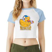 Water Polo Rubber Duck Dominate Or Drown On Funny Water Polo T Shirt Raglan Crop Top | Artistshot