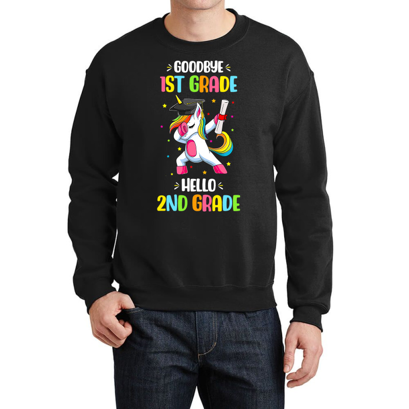 Goodbye 1st Grade Hello 2nd Grade Unicorn Girls Crewneck Sweatshirt | Artistshot