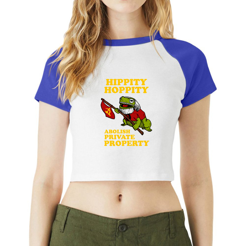 Hippity Hoppity Abolish Private Property Raglan Crop Top by JessicaParadis | Artistshot