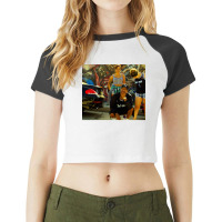 Dom Kennedy   Yellow Album Raglan Crop Top | Artistshot