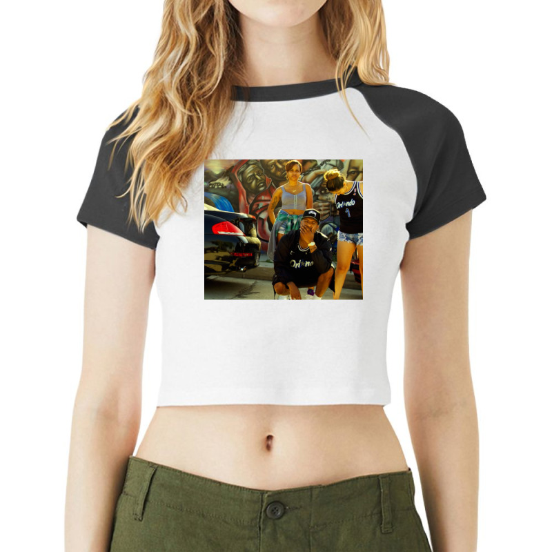 Dom Kennedy   Yellow Album Raglan Crop Top by naftamasusun | Artistshot