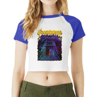 Goosebumps Vintage Welcome To Dead House Raglan Crop Top | Artistshot