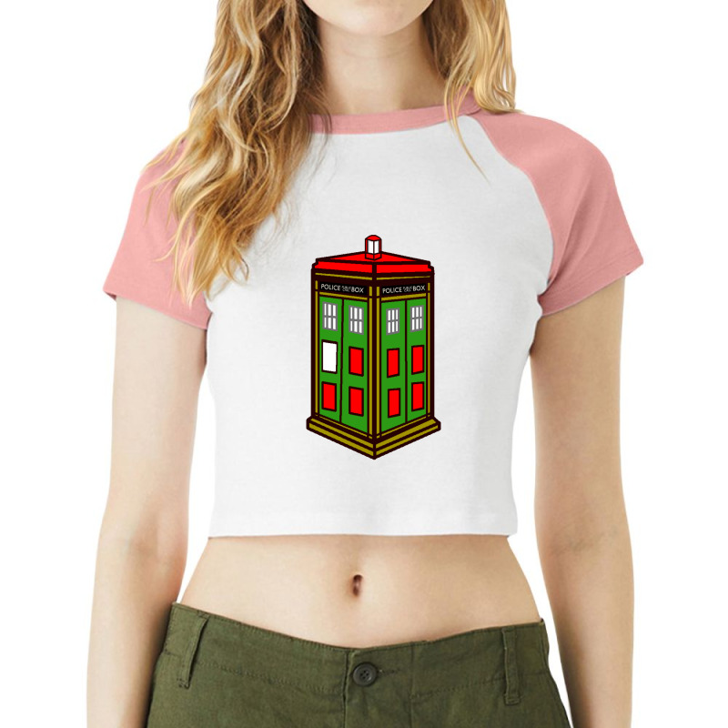 Christmas Doctor Movie Merch Raglan Crop Top by qintaben | Artistshot