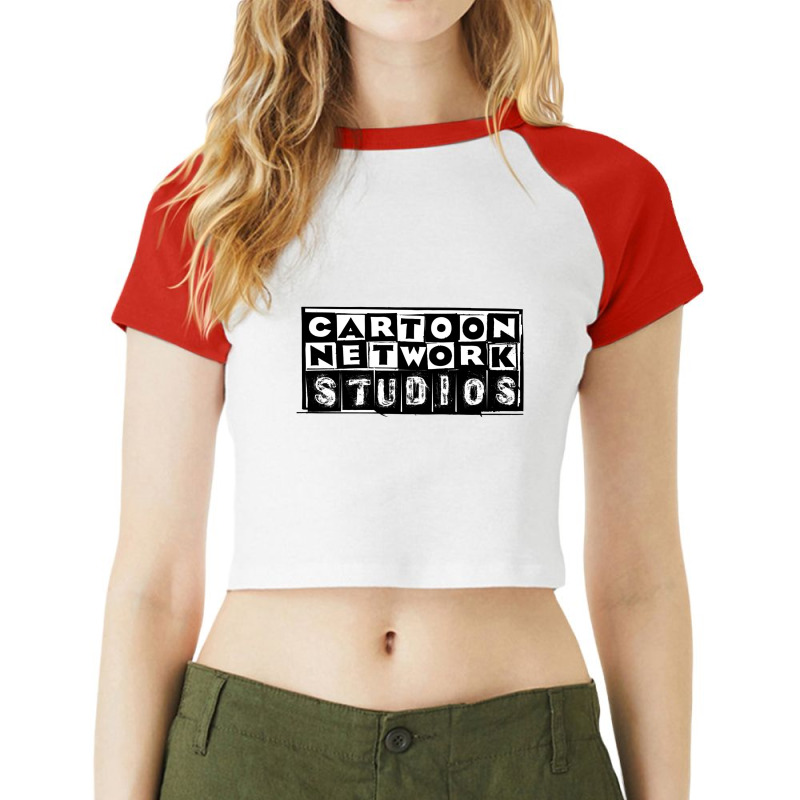 Retro Tv Cartoon  Design Raglan Crop Top by odamaf | Artistshot