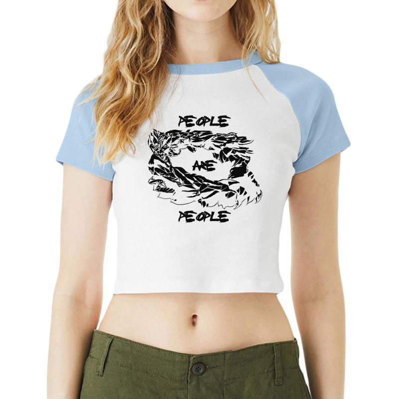 People Are People Black Raglan Crop Top by payeplsa7 | Artistshot