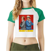 Simon And Simon Detectives Raglan Crop Top | Artistshot