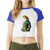 Fancy An Anthropomorphic Morph Bearded Dragon Gent Raglan Crop Top | Artistshot