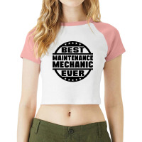 Best Maintenance Mechanic Ever Retro Raglan Crop Top | Artistshot